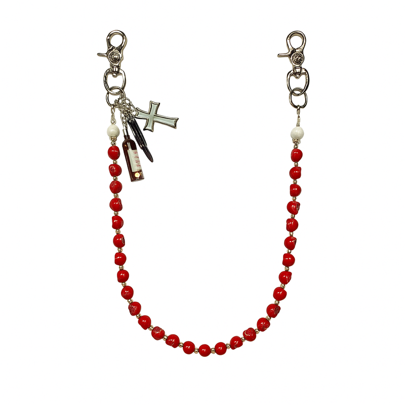 Red Skull Wallet Chain