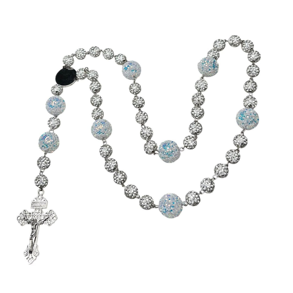 White Rhinestone Rosary