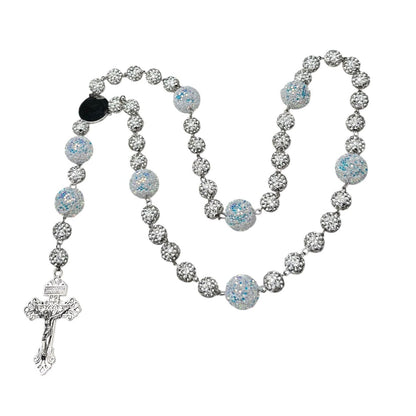 White Rhinestone Rosary