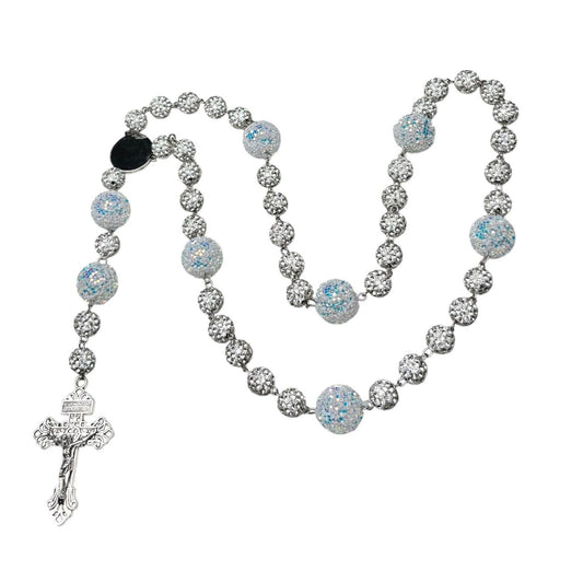 White Rhinestone Rosary