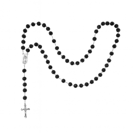 Black Rhinestone Rosary
