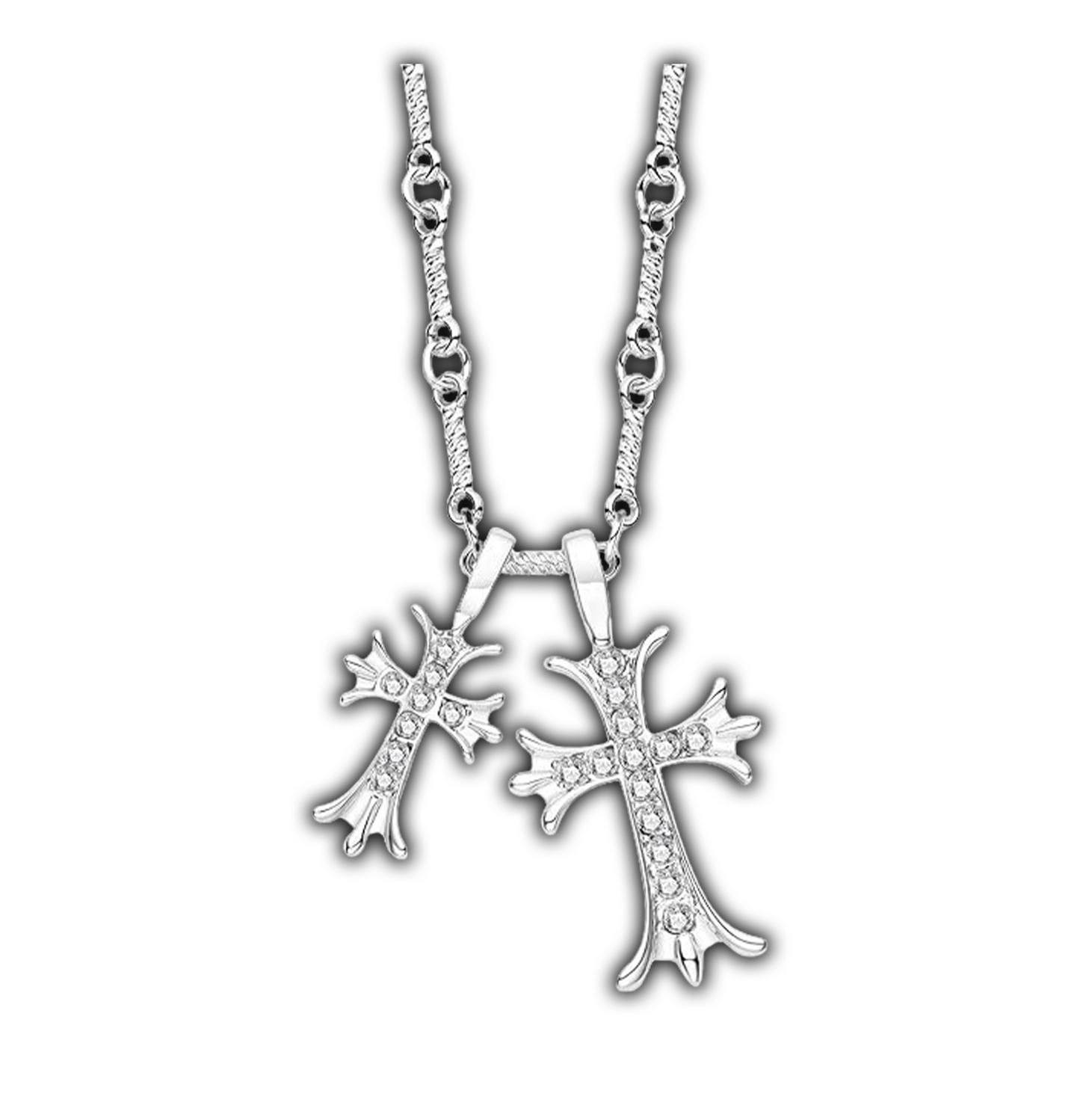 Double Cross Necklace