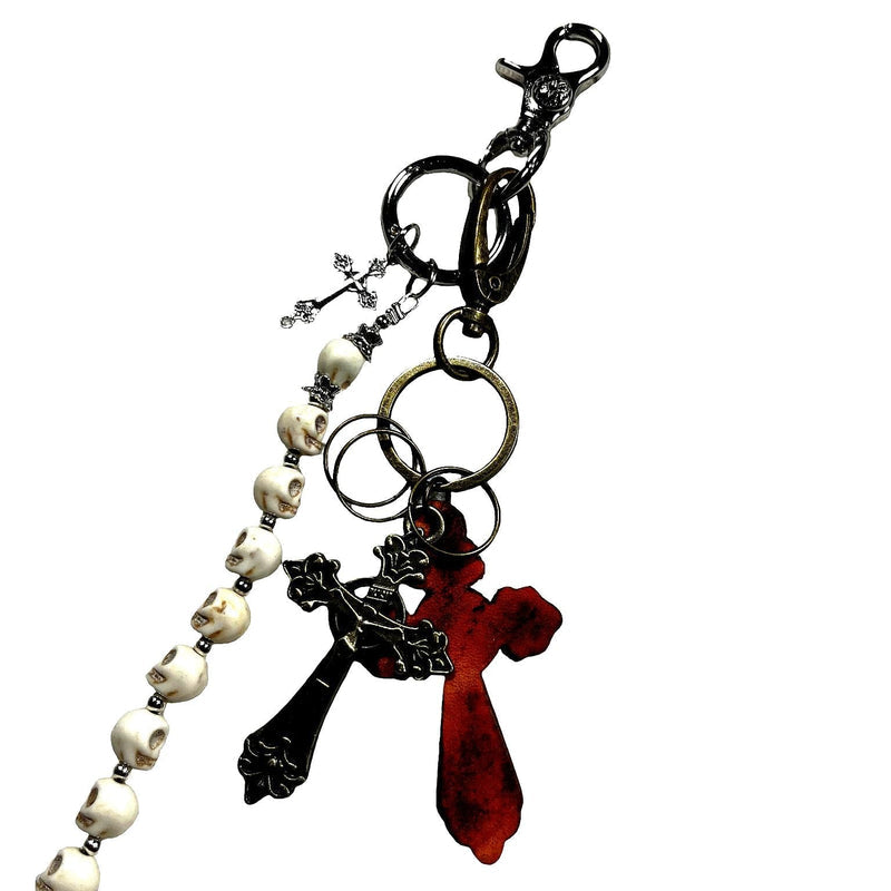 White Skull Wallet Chain