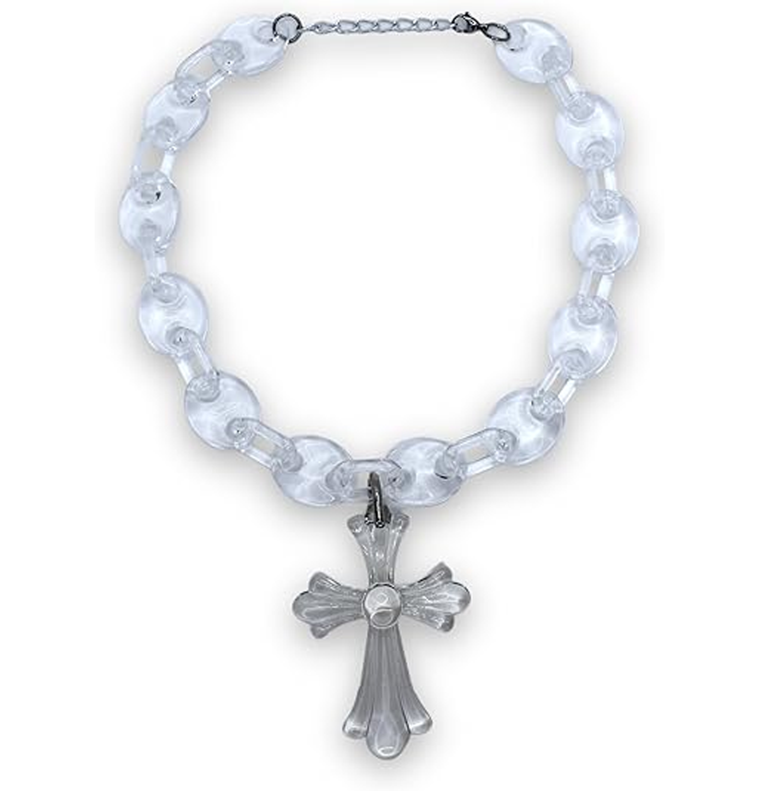 Transparent Cross Necklace