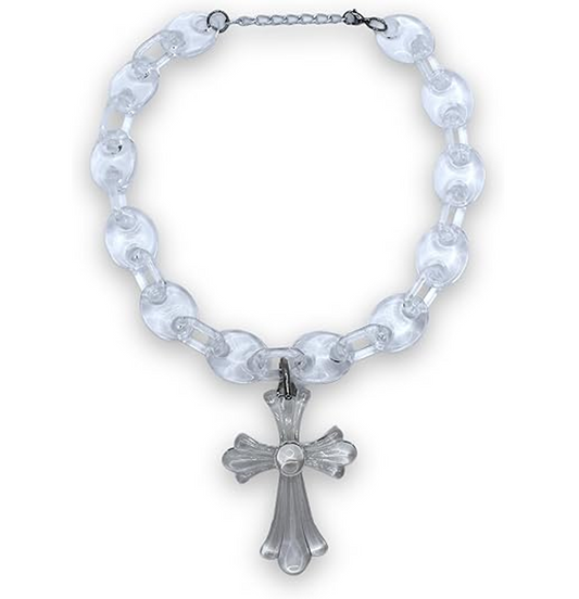 Transparent Cross Necklace