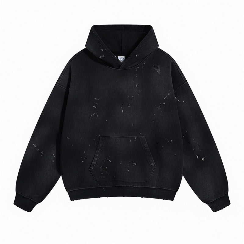 Distressed Paint Splatter Hoodie