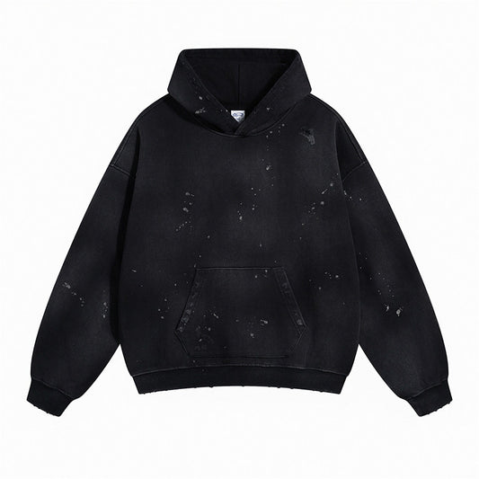 Distressed Paint Splatter Hoodie