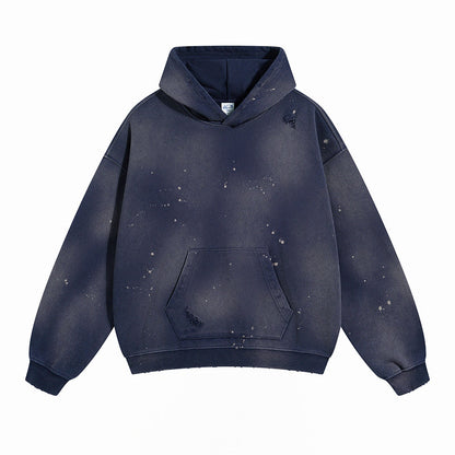 Distressed Paint Splatter Hoodie