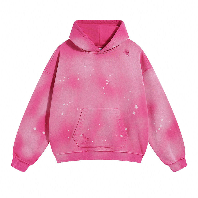 Distressed Paint Splatter Hoodie