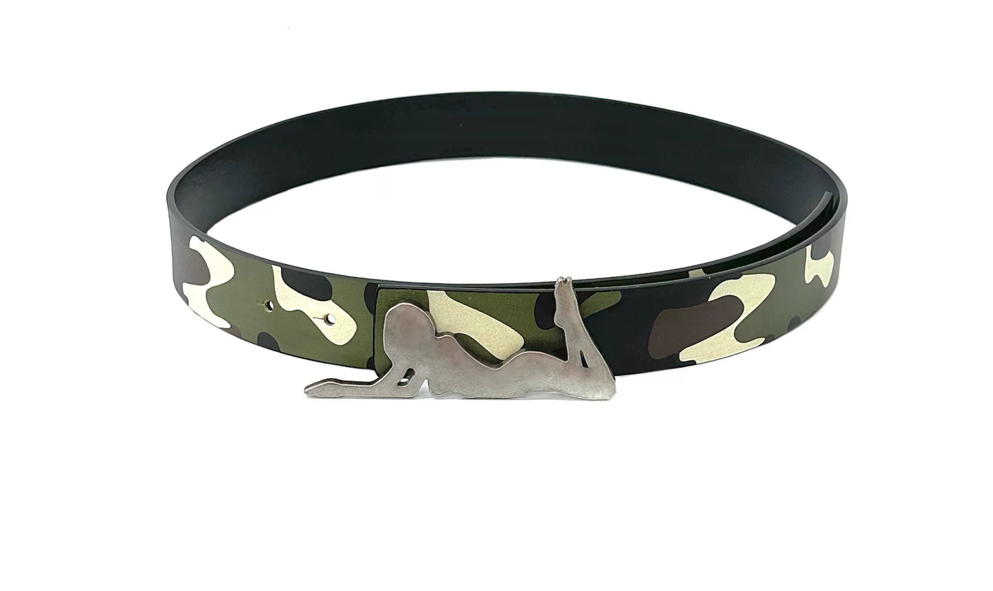 Camouflage Leather Belt