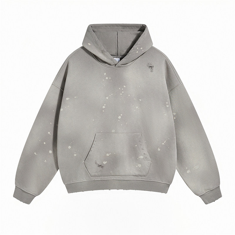 Distressed Paint Splatter Hoodie