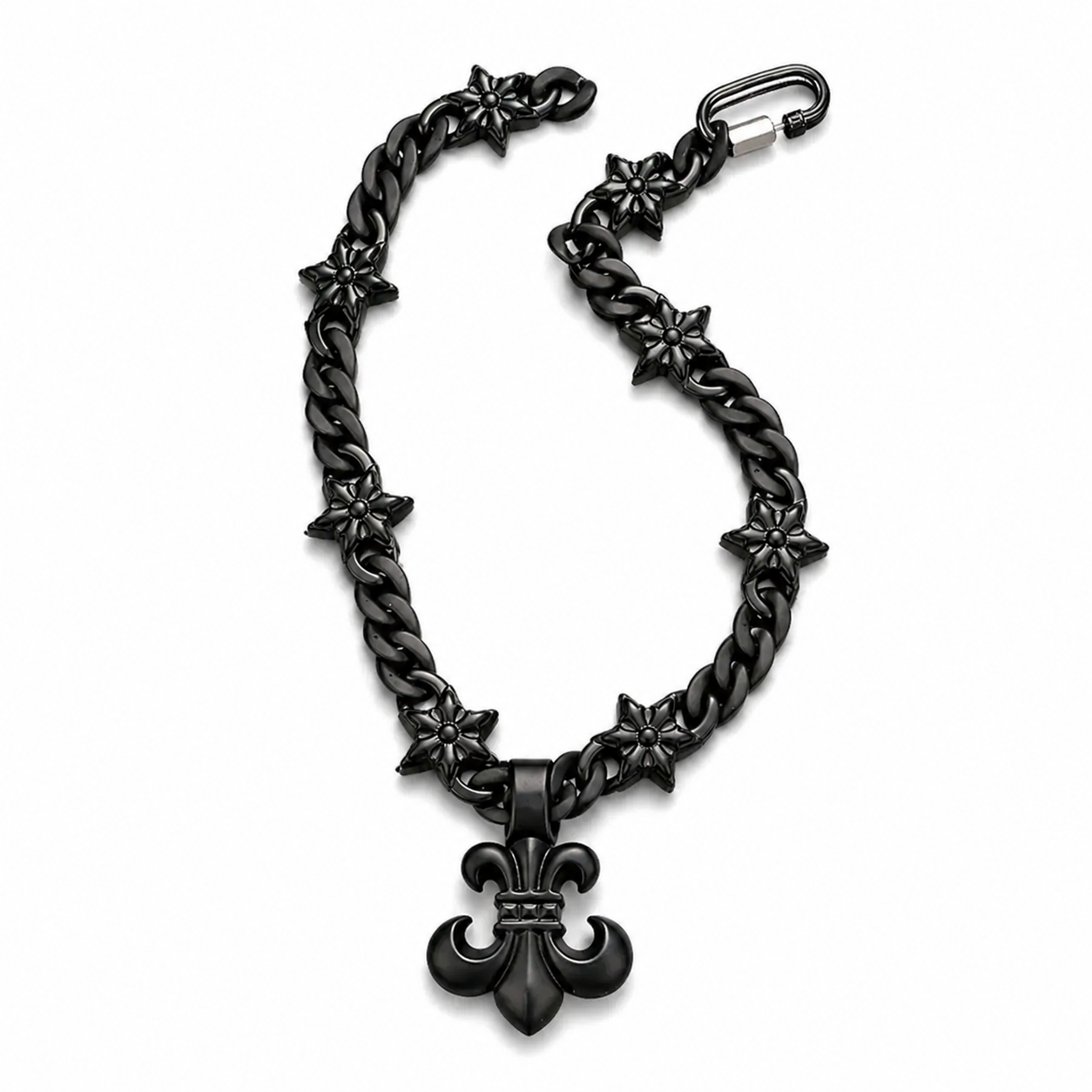Black Flower Necklace