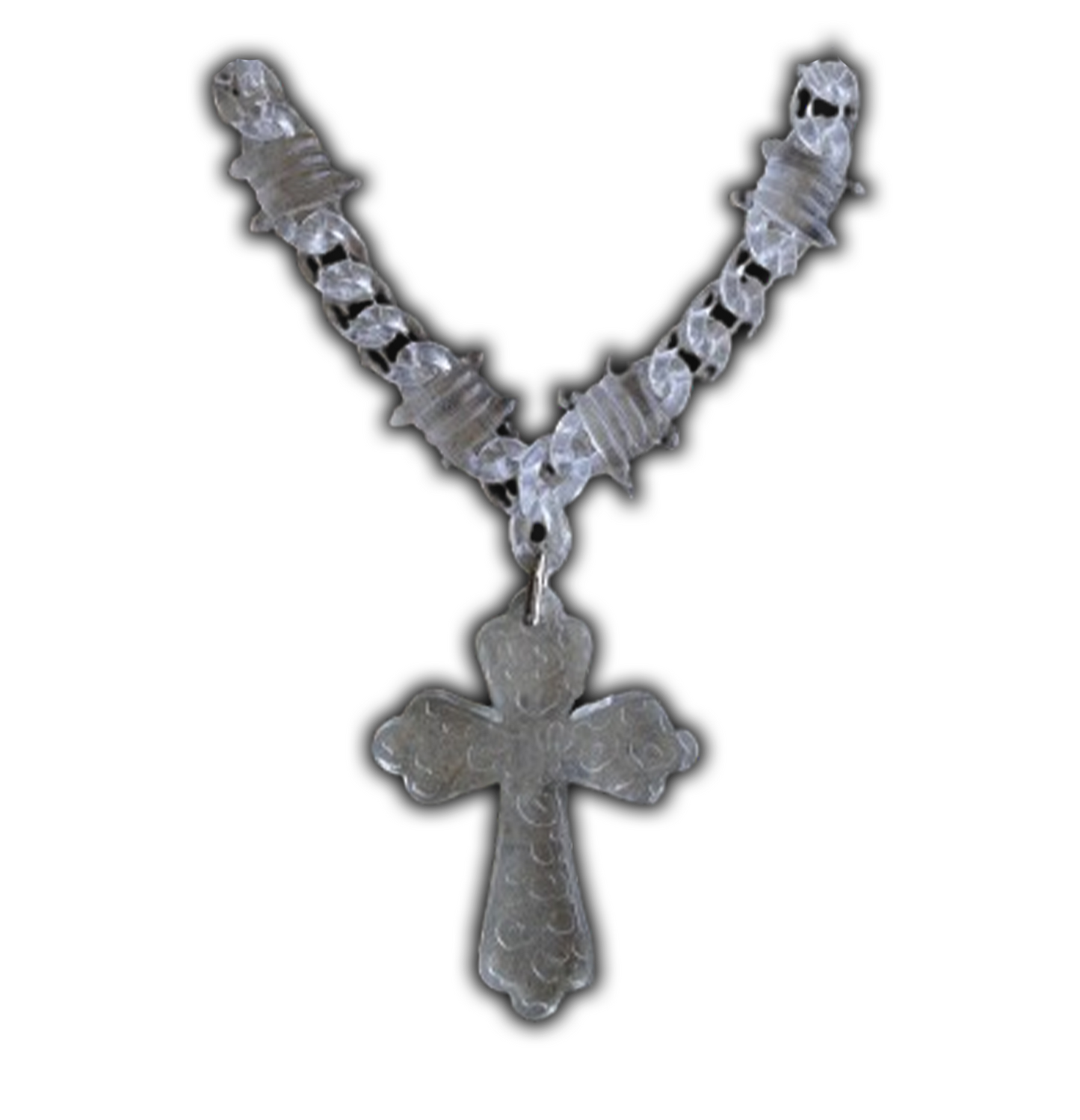 Barbed Cross Link Necklace